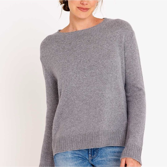 pura cashmere Sweaters - NWT Pura Cashmere | 100% Cashmere Crew Flannel Large